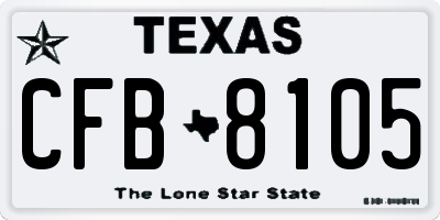 TX license plate CFB8105