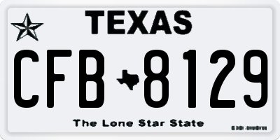 TX license plate CFB8129