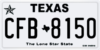 TX license plate CFB8150