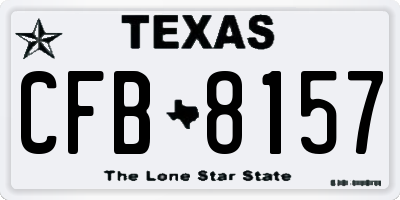 TX license plate CFB8157