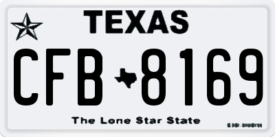 TX license plate CFB8169