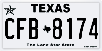 TX license plate CFB8174