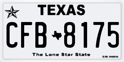 TX license plate CFB8175