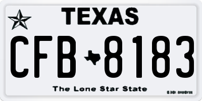 TX license plate CFB8183