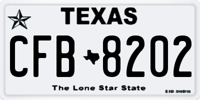 TX license plate CFB8202