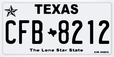 TX license plate CFB8212