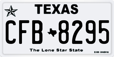 TX license plate CFB8295