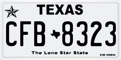 TX license plate CFB8323