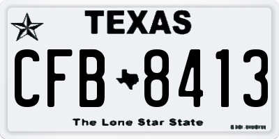 TX license plate CFB8413