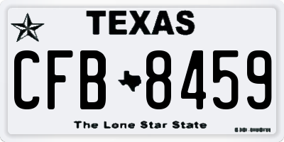 TX license plate CFB8459