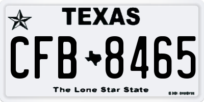 TX license plate CFB8465