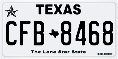 TX license plate CFB8468