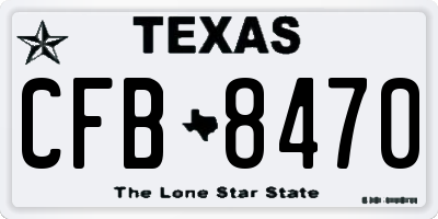 TX license plate CFB8470