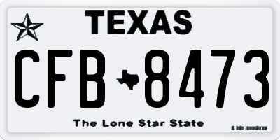 TX license plate CFB8473