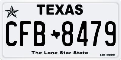 TX license plate CFB8479