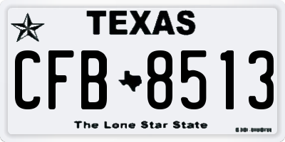 TX license plate CFB8513