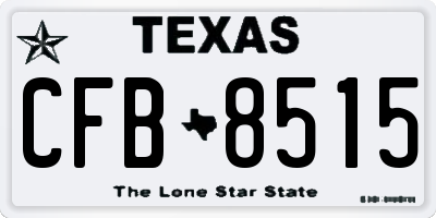 TX license plate CFB8515