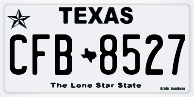 TX license plate CFB8527