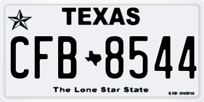 TX license plate CFB8544