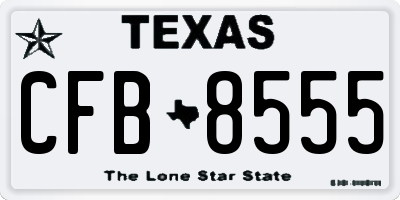 TX license plate CFB8555