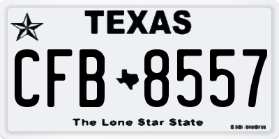 TX license plate CFB8557