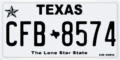 TX license plate CFB8574