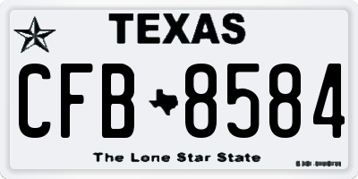 TX license plate CFB8584
