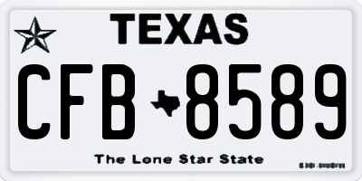 TX license plate CFB8589