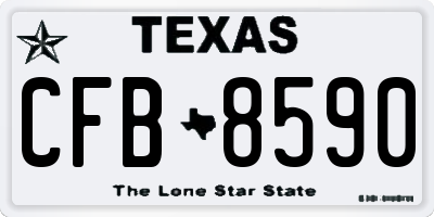TX license plate CFB8590