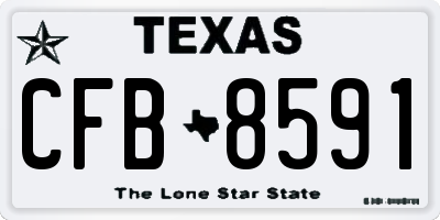 TX license plate CFB8591