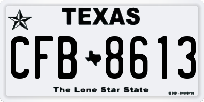 TX license plate CFB8613