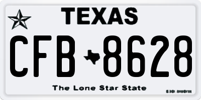 TX license plate CFB8628