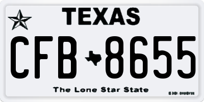 TX license plate CFB8655