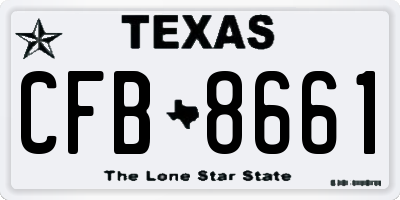 TX license plate CFB8661