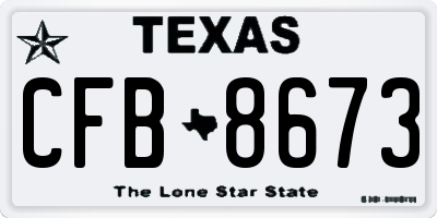 TX license plate CFB8673