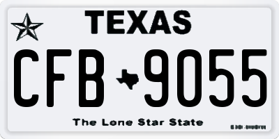 TX license plate CFB9055