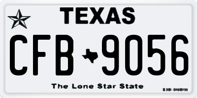 TX license plate CFB9056