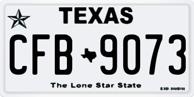 TX license plate CFB9073
