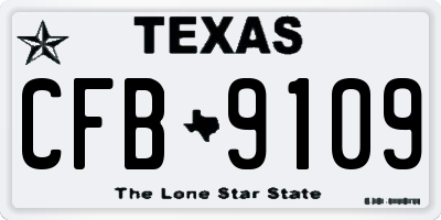 TX license plate CFB9109