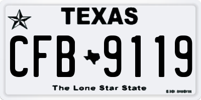 TX license plate CFB9119