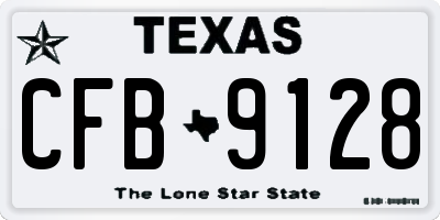 TX license plate CFB9128