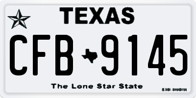 TX license plate CFB9145