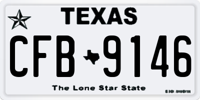 TX license plate CFB9146