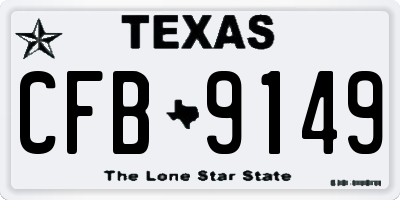 TX license plate CFB9149