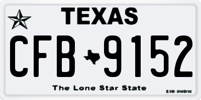 TX license plate CFB9152