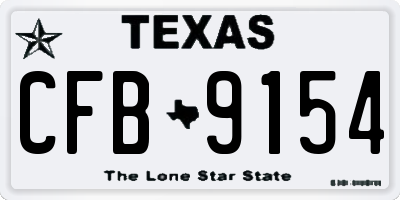TX license plate CFB9154