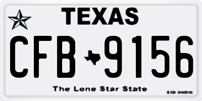 TX license plate CFB9156