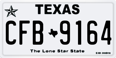 TX license plate CFB9164