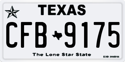 TX license plate CFB9175