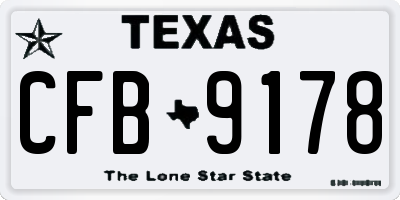 TX license plate CFB9178